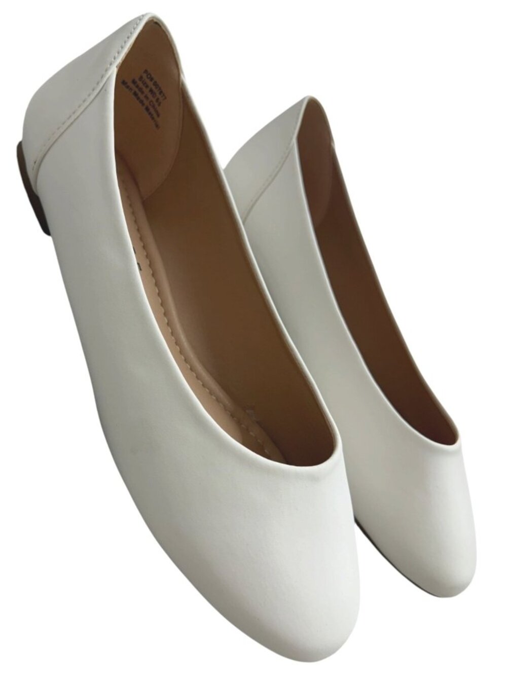 White Journee Collection Ballet Flats Size 6.5